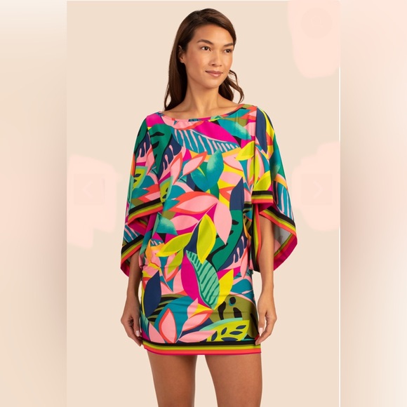 TRINA TURK | RAINFOREST SWIM TUNIC SZ SMALL - Picture 1 of 10